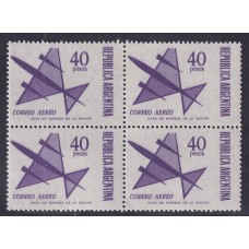 ARGENTINA 1967 GJ 1429a CUADRO DE ESTAMPILLAS CON VARIEDAD DOBLE IMPRESIÓN NUEVAS CON GOMA/MINT U$ 120